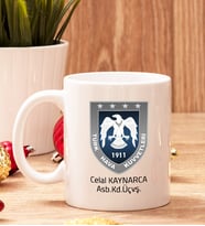 Hava Kuvvetlerine Hediye Beyaz Kupa Bardak