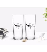 BK Gift Kişiye Özel Renkli Baskılı İsimli Silüet Tasarımlı İkili Rakı Bardağı Seti-1 (Beyaz)