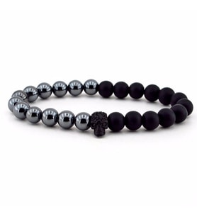 MAT ONİKS HEMATİT DOĞAL TAŞ BİLEKLİK B1804