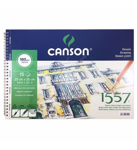 Canson 1557 Eskiz Defteri Spiralli 180g 15 Yaprak 25x35