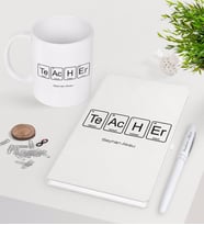 BK Gift Kişiye Özel Öğretmen Beyaz Defter Kalem Kupa Seti-3 (Model 1)