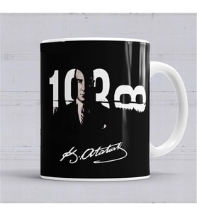1881-193... Atatürk Mustafa Kemal Atatürk Kupa Bardak  Porselen