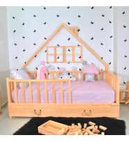 Markaawm Montessori Çocuk Yatak Yavrulu 90X190 Karyola Ağacı
