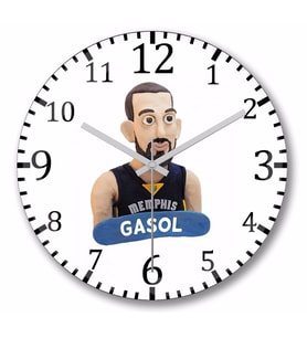 Marc Gasol  Duvar Saati Bombeli Gercek Cam