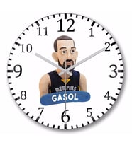 Marc Gasol  Duvar Saati Bombeli Gercek Cam
