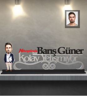 Kişiye Özel Patron Karikatürlü Kolay Yetişmiyor Ahşap Biblo Bay-25