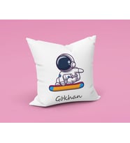 Kaykaycı Astronot Uzay Yastığı Kişiye Özel
