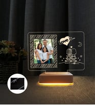 Sevgililer Günü Hediyesi Resimli Gece Lambası Sevgiliye Hediye Love (Sarı)
