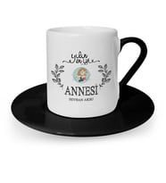 BK Gift Kişiye Özel Yılın En İyi Annesi Siyah Türk Kahvesi Fincanı  1