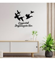 New Jargon - Özgürlük Doğamızda Var Duvar Yazısı Sticker 60x51cm - Siyah