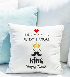 Dünyanın En Tatlı Babası Yastığı Kişiye Özel