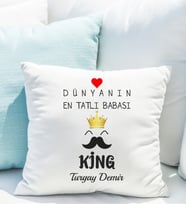 Dünyanın En Tatlı Babası Yastığı Kişiye Özel