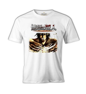 Attack on Titan Beyaz Erkek Tshirt