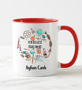 Fen Bilgisi Öğretmenine Kupa Bardağı Kırmızı