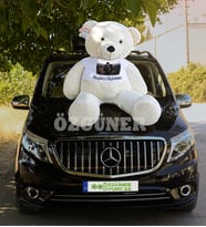 180 cm Kişiye Özel Tişörtlü Tatlım Peluş Ayıcık (%100 Yerli) (Beyaz)