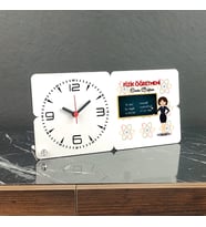 Fizik Öğretmenine Hediye Ahşap Masa Saati