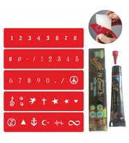 Mini Rakam Ve Desen Kına Dövme ve Şablon Seti Tattoo