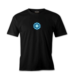 Arc Reactor 2 Siyah Erkek Tshirt