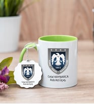 Hava Kuvvetleri Yeşil Kupa Bardak Ve Anahtarlık Set