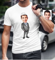 BK Gift Kişiye Özel Bay Mühendis Karikatür Beyaz Tişört  1