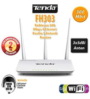 TENDA F3 300mbps N300 2.4ghz EV Ofis Tipi Router