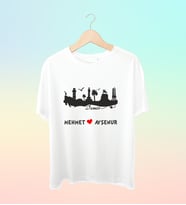 Şehrinize Özel İsim Baskılı Siluet Tshirt