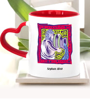 BK Gift Kişiye Özel Kova Burcu Kalpli Kupa Bardak Model 5
