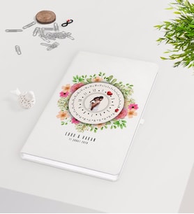 BK Gift Kişiye Özel Sevgililer Günü Fotoğraflı Sonsuz Takvimli Beyaz Defter-1