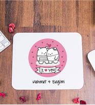 Aşık Çiftlere Özel İsme Özel Mouse Pad