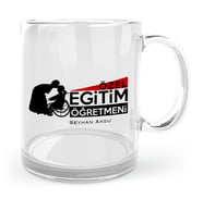 BK Gift Kişiye Özel Özel Eğitim Öğretmeni Cam Kupa Bardak  1