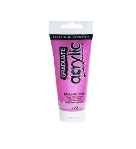 Daler Rowney Graduate Akrilik Boya 120ml Metallic Pink (722)