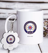 BK Gift Kişiye Özel Mesleki Polis Çevik Kuvvet Beyaz Kupa ve Anahtarlık Hediye Seti-2 (Model 1)