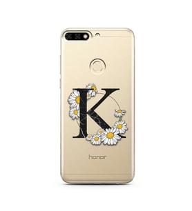 Papatya Harf Tasarım Süper Şeffaf Silikon Telefon Kılıfı Huawei Honor 7c-Y7 (201
