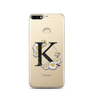 Papatya Harf Tasarım Süper Şeffaf Silikon Telefon Kılıfı Huawei Honor 7c-Y7 (201