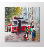 Arty Tablo Suluboya Tramvay Tablo (Karışık)