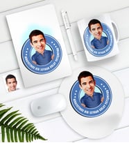 BK Gift Kişiye Özel Bay Kolay Yetişmiyor Karikatürlü Defter Kalem Kupa Mouse Pad Seti-3 (Model 1)