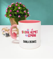 Sosyal Hizmet Uzmanı Kupa Bardak Pembe