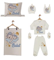 Pia Baby GL 2001 İsme Özel Ayıcıklı Yastık Battaniye Zıbın Set