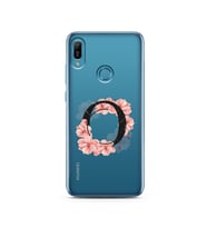 Pembe Çiçekli Harf Tasarım Süper Şeffaf Silikon Telefon Kılıfı Huawei Mate 20 Pr