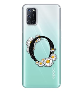Papatya Harf Tasarım Süper Şeffaf Silikon Telefon Kılıfı Oppo A52-A72 O-Harfi