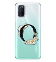 Papatya Harf Tasarım Süper Şeffaf Silikon Telefon Kılıfı Oppo A52-A72 O-Harfi
