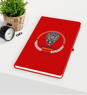 BK Gift Kişiye Özel Komiser Yardımcısı Temalı Kırmızı Defter - 2