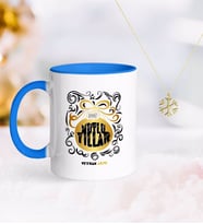 BK Gift Kişiye Özel Yılbaşı Mutlu Yıllar Mavi Kupa ve Kar Tanesi Kolye-9 (Model 1)