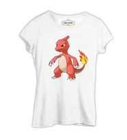 Pokemon - Charmeleon Beyaz Kadın Tshirt