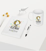 BK Gift Kişiye Özel Sınıf Öğretmeni Temalı Beyaz Defter Kalem Kupa Seti - 4