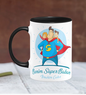 BK Gift Kişiye Özel Babalar Günü Temalı Siyah Kupa Bardak 13285 S