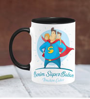 BK Gift Kişiye Özel Babalar Günü Temalı Siyah Kupa Bardak 13285 S