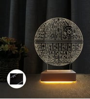 Ölüm Yıldızı Tasarım 3d Star wars Led Lamba Çocuk Odası Gece Lambası