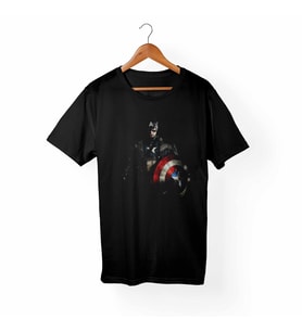 Kaptan Amerika - Marvel Siyah Tişört