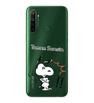 Snoopy Tasarımlı Süper Şeffaf Silikon Telefon Kılıfı Oppo Realmi 5i